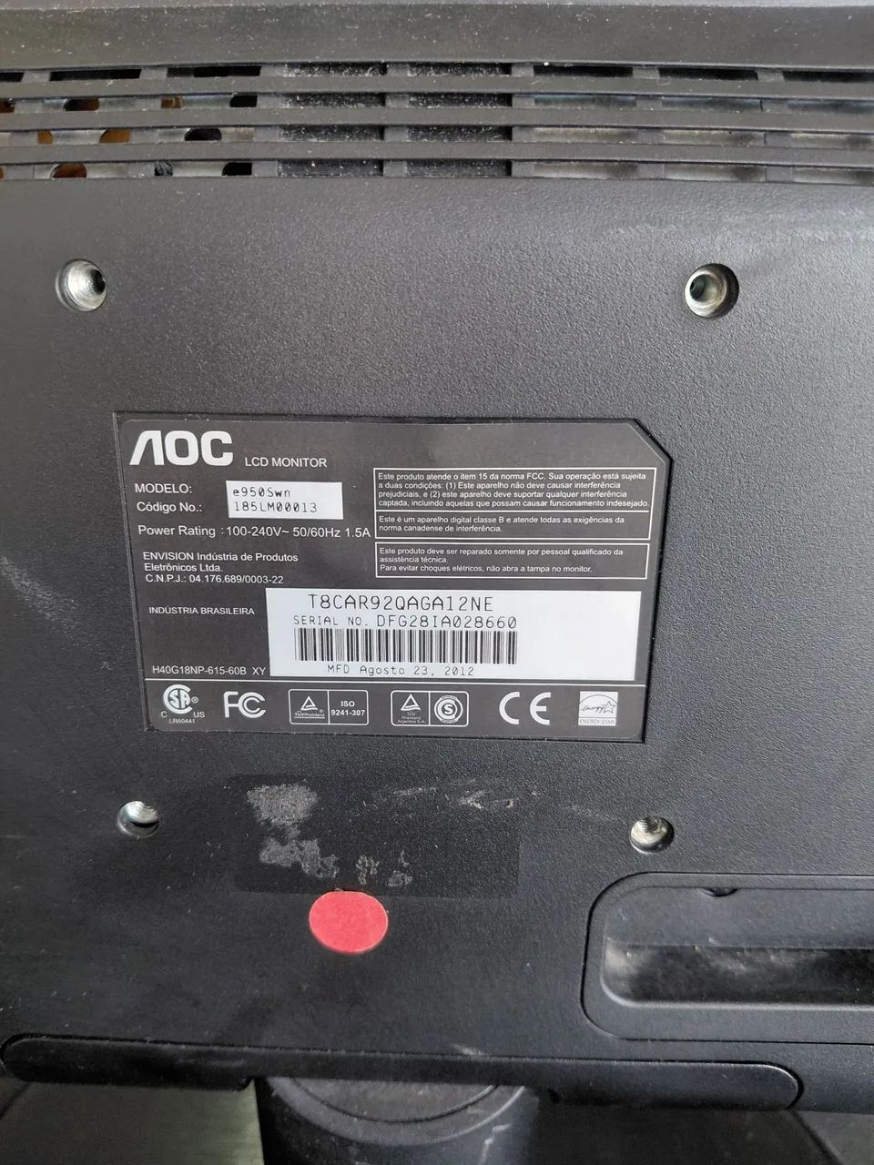 Monitor AOC/daten seminovo 19 polegadas  - Foto 3