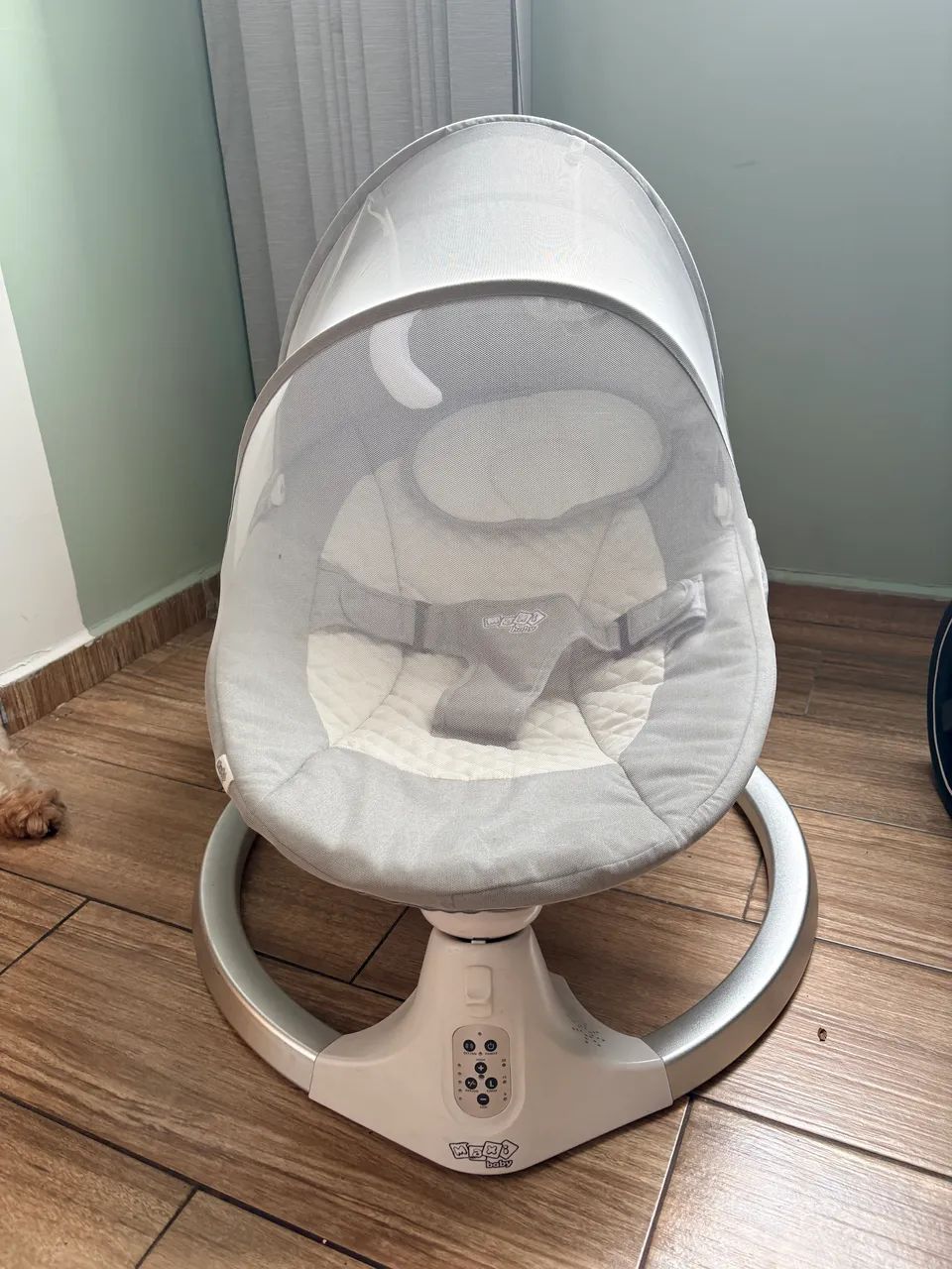 balanço automático para bebê cinza maxi baby - Foto 4