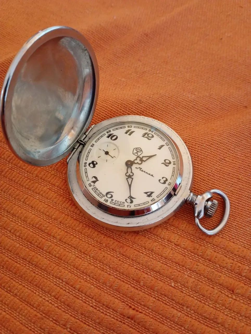 Relógio soviético MOLNJIA, mod. Hunter pocket watch.