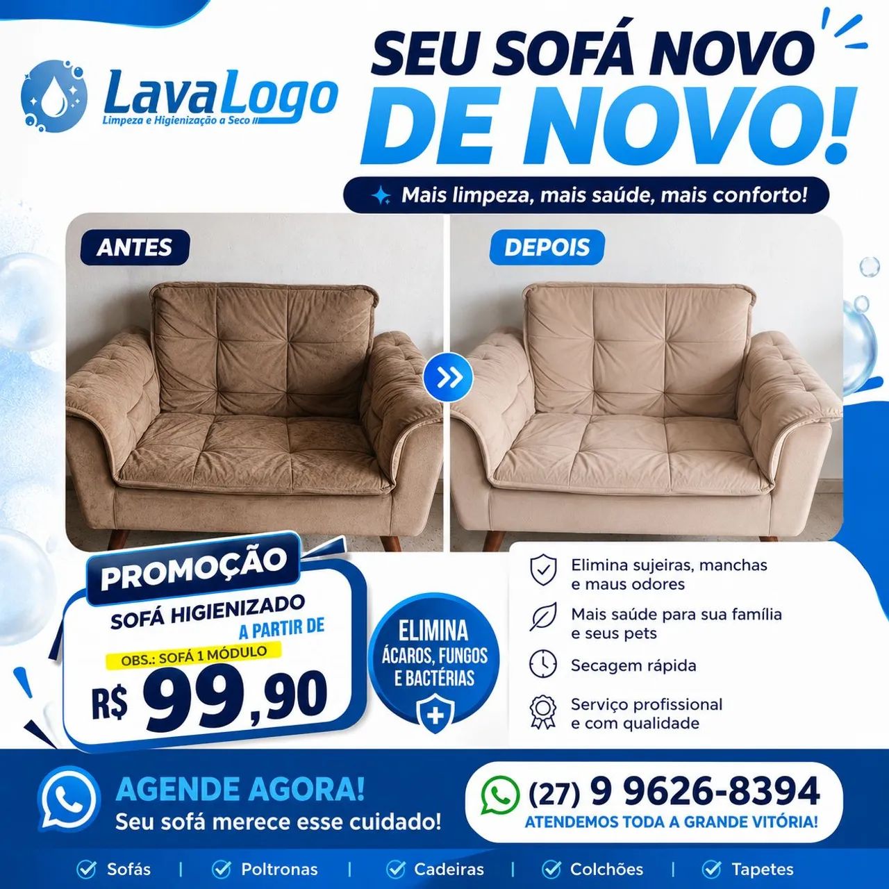 Limpeza de estofados 