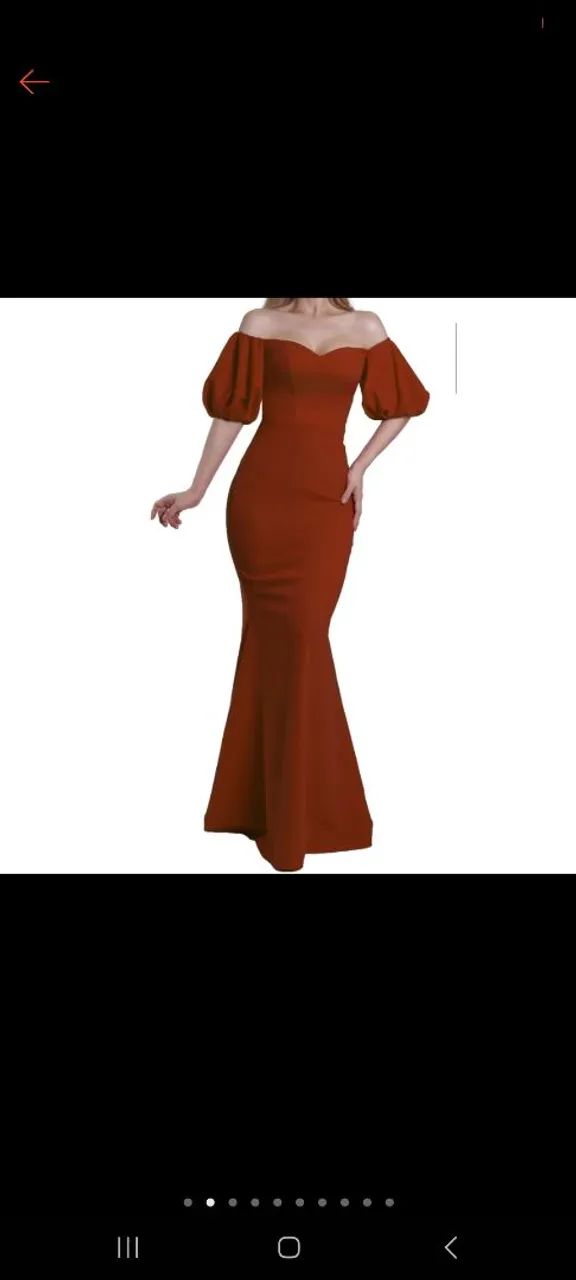 VESTIDO LONGO MARSALA 