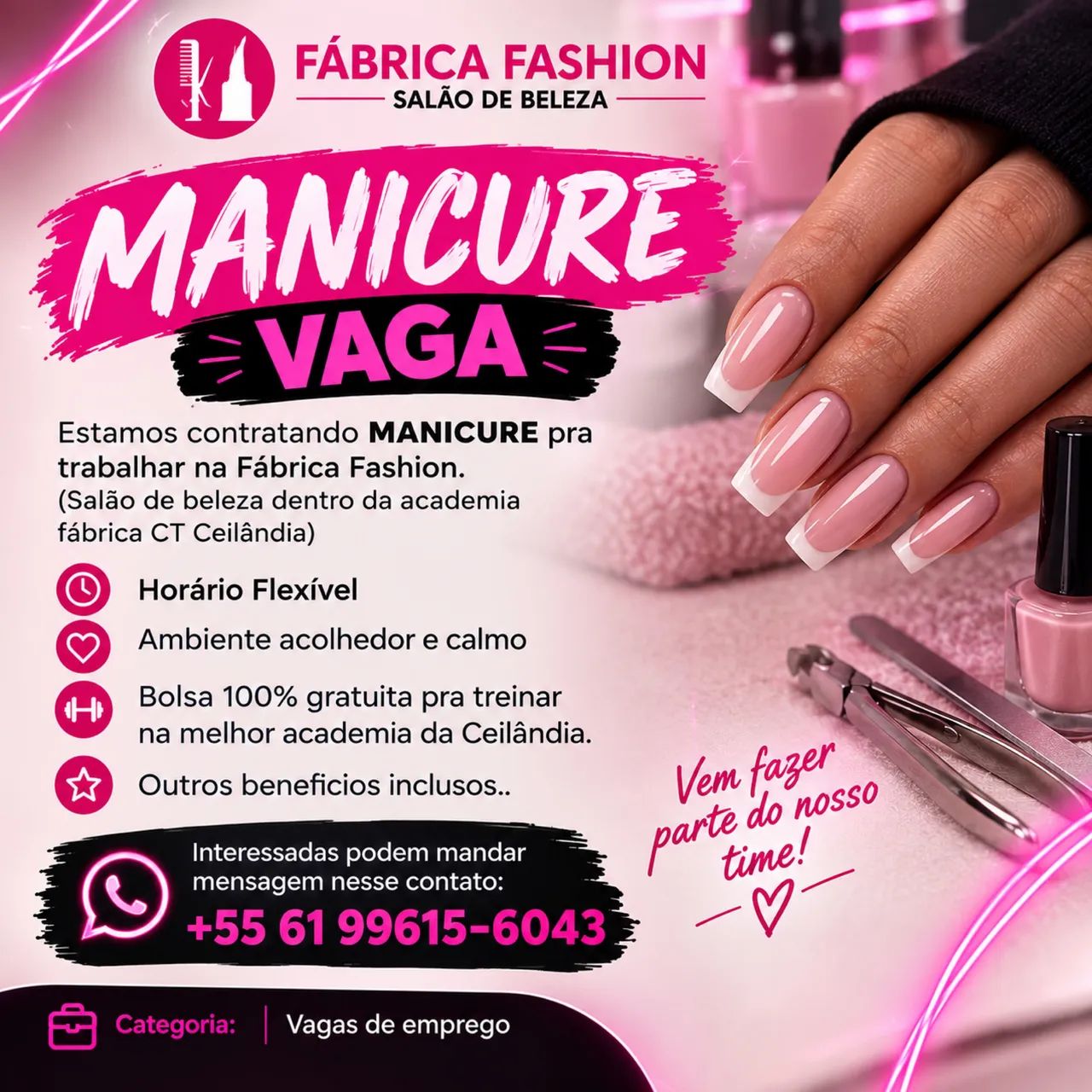 MANICURE PROFISSIONAL VAGA 