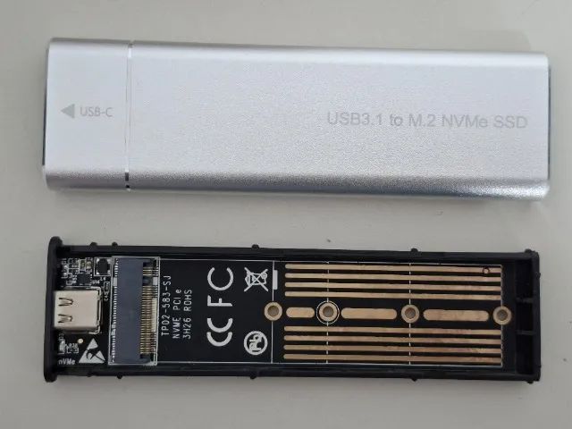 Case Ssd Nvme/ngff Tipo C Usb 3.1 Transparente Rápida - Foto 5