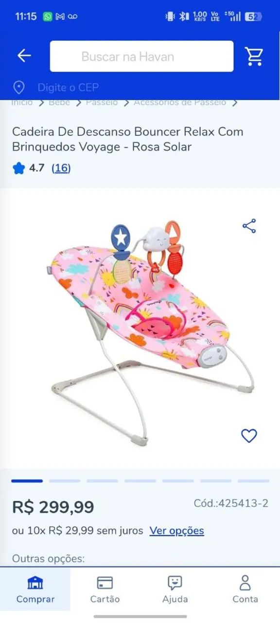 Cadeirinha de descanso 