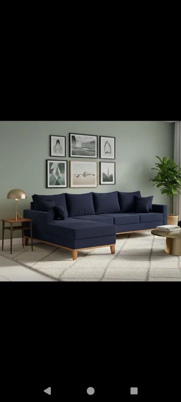 Sofá de linho com chaise 10 x199,00 - Foto 2