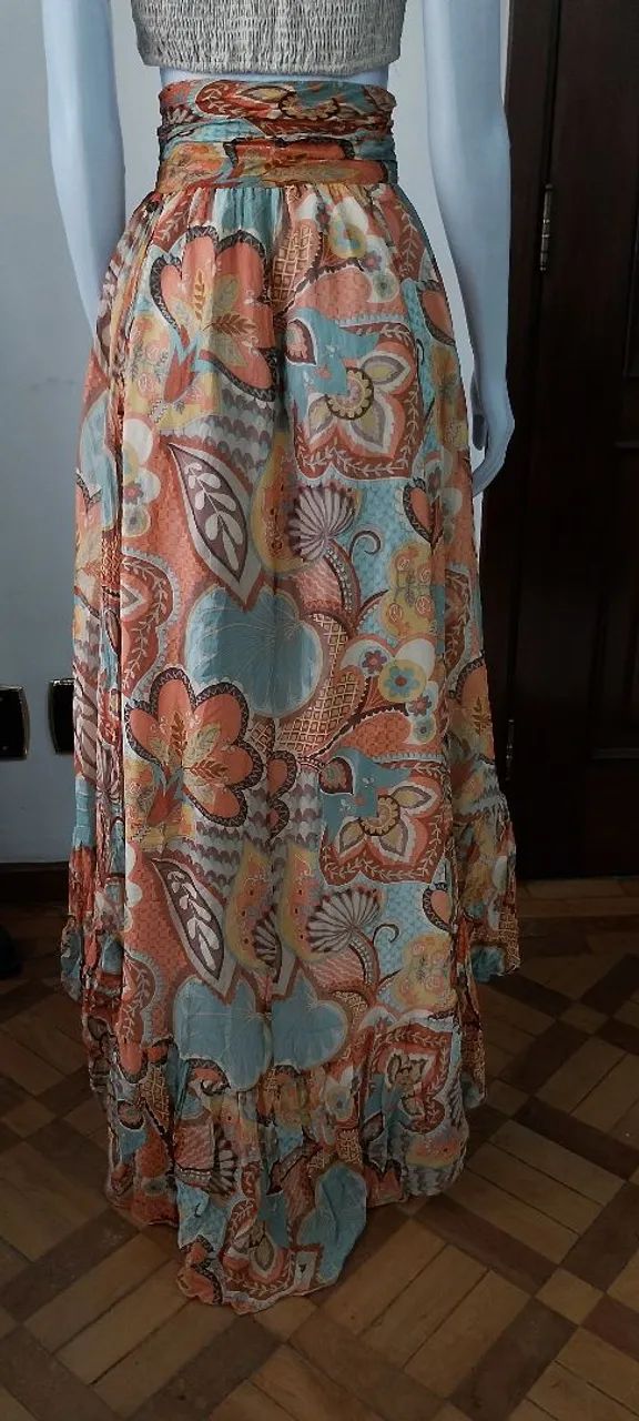 Linda saia longa com muito  tecido organza, - Foto 3