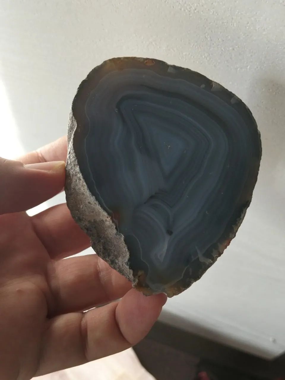 Arte em pedra de Agata polida 315g