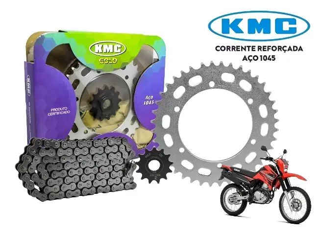 Kit Relação Kmc C/ Retentor Yamaha Xtz 250 Lander 09/22