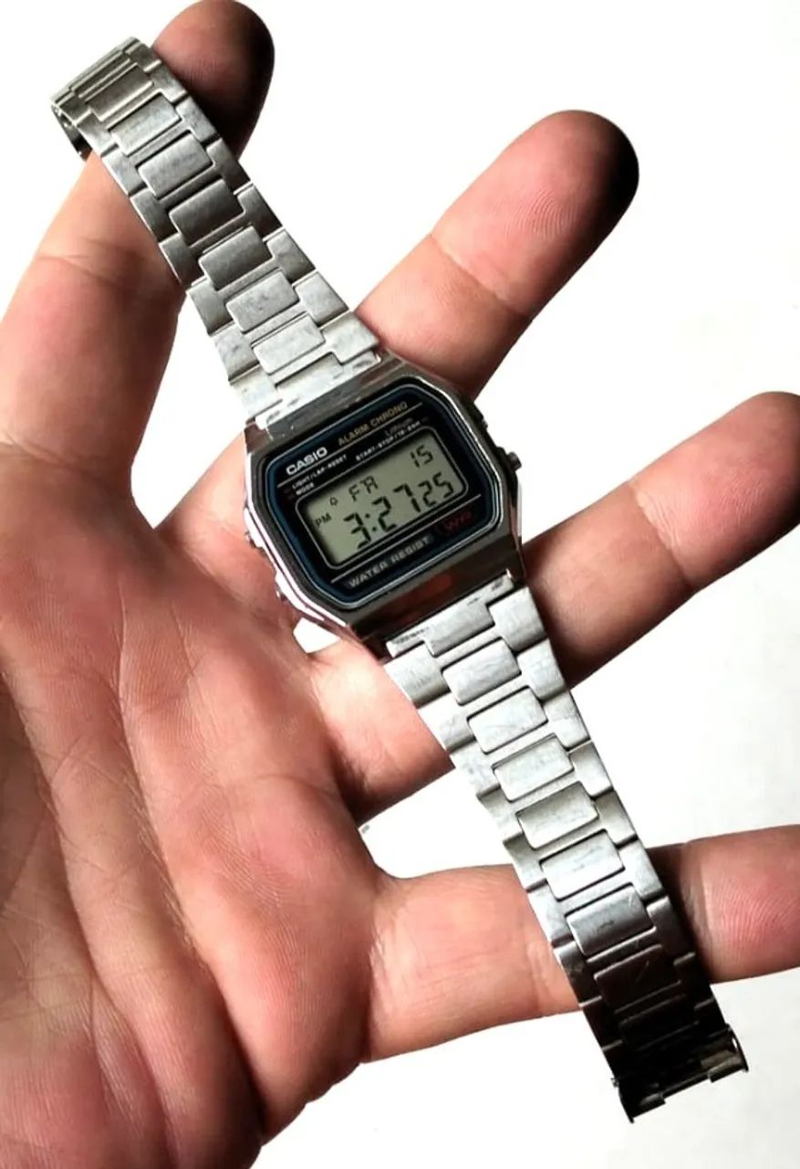 Relógio de Pulso Casio (Modelo A158W) - Pulseira de Aço - Usado - Funcionando  - Foto 4