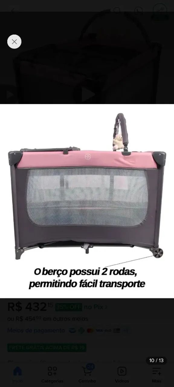 Berço chiqueirinho portátil  - Foto 2