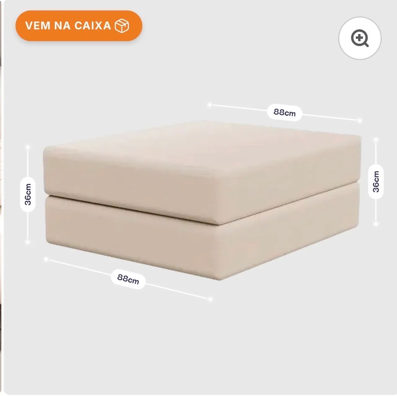 Pufe / Apoio de pé / Chaise sofá na caixa sofá cama Bloom - Foto 5
