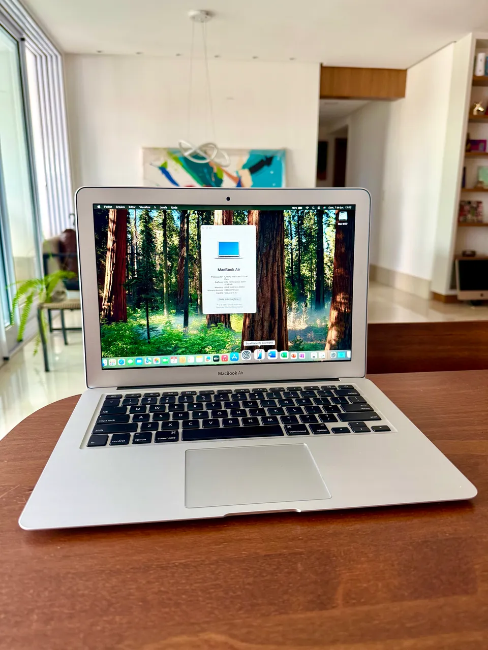 MACBOOK AIR 2020, 8 GB, 256 SSD, 13.3 POLEGADAS, TOUCH ID, CORE i3