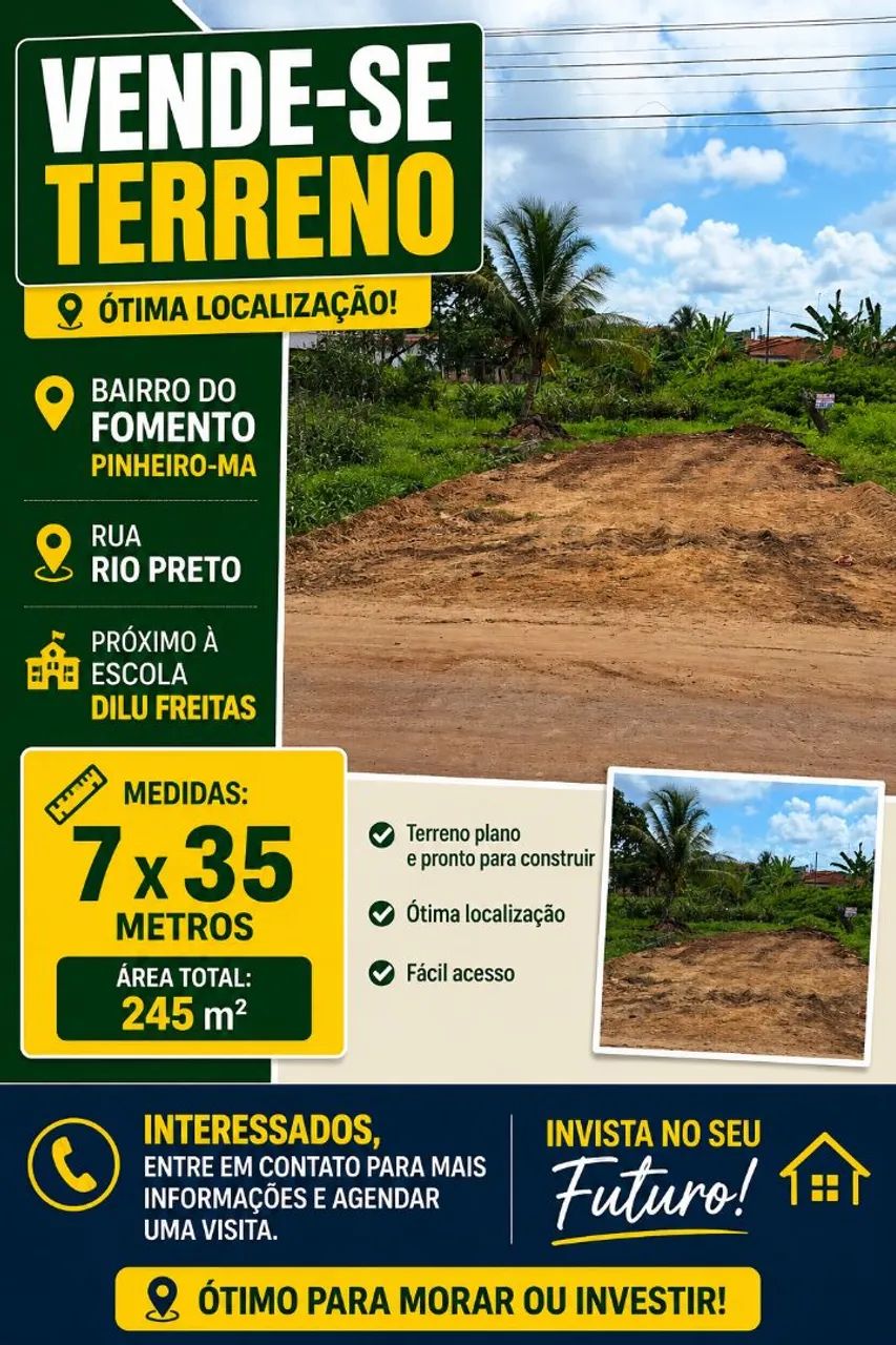 Vende-se Terreno em Pinheiro-Ma 