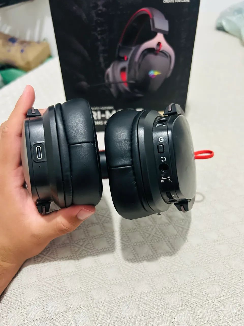 Headset Gamer Havit Gamenote H2015BG Tri-mode com leve defeito - Foto 4