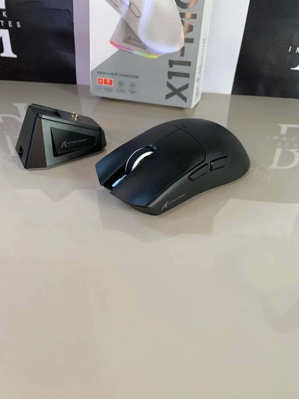 Mouse Gamer Attack Shark X11 - Sem Fio, Bluetooth e Base de Carregamento - Foto 3