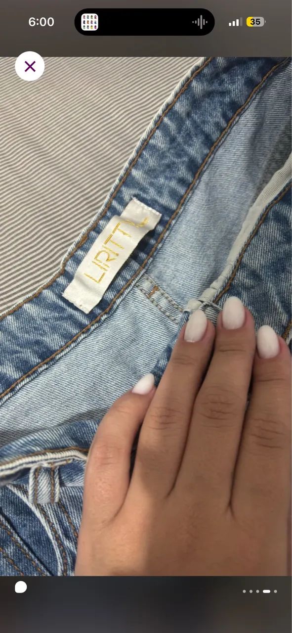 calça jeans destroyed liritty 38 - Foto 4