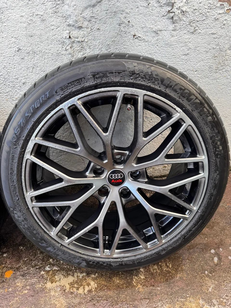 Roda e Pneu Audi, BMW, Mercedes Aro 18 5x112 Grafite 4 Pneus Delinte Novos - Foto 2