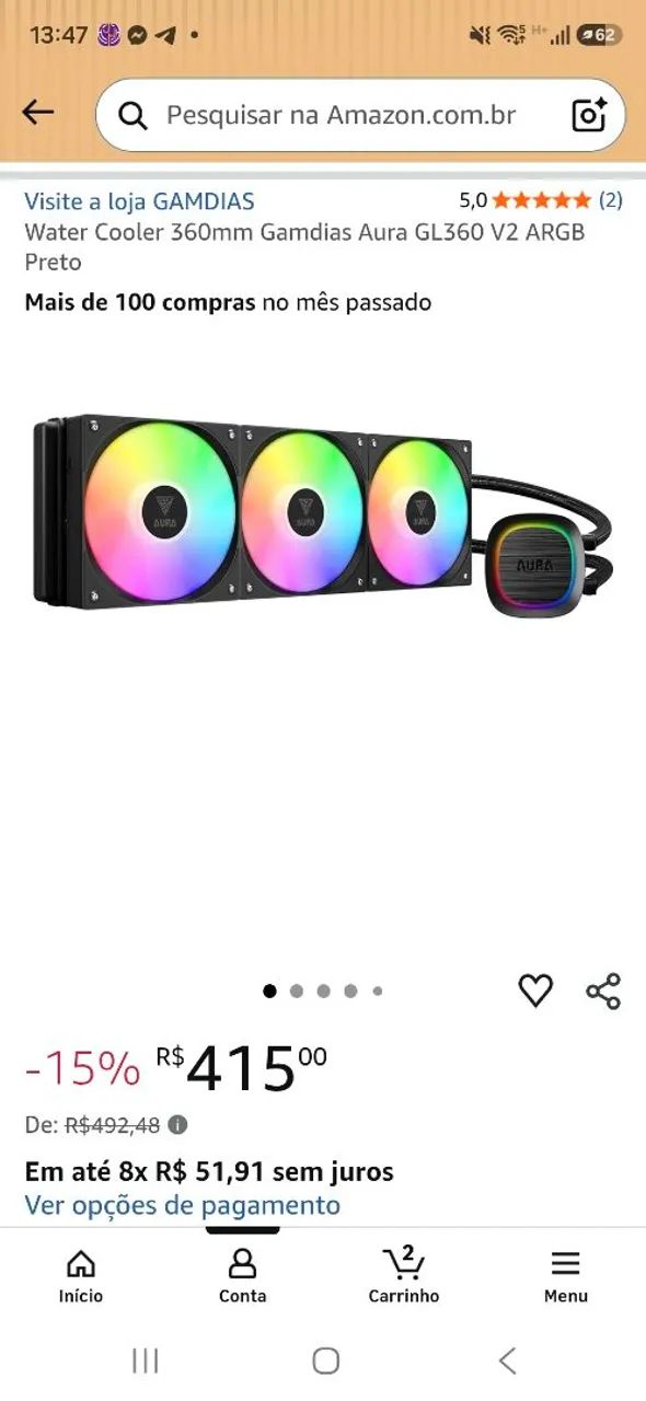 Water Cooler Aura 360mm V2 - Foto 4