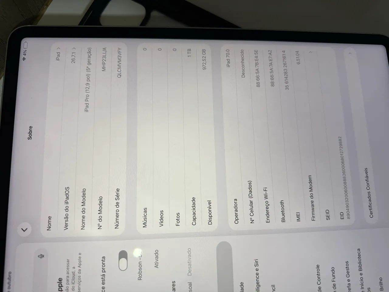 iPad Pro, 12,9 polegadas M1 (5ª geração) Wi-Fi + Celular 1TB - Foto 5
