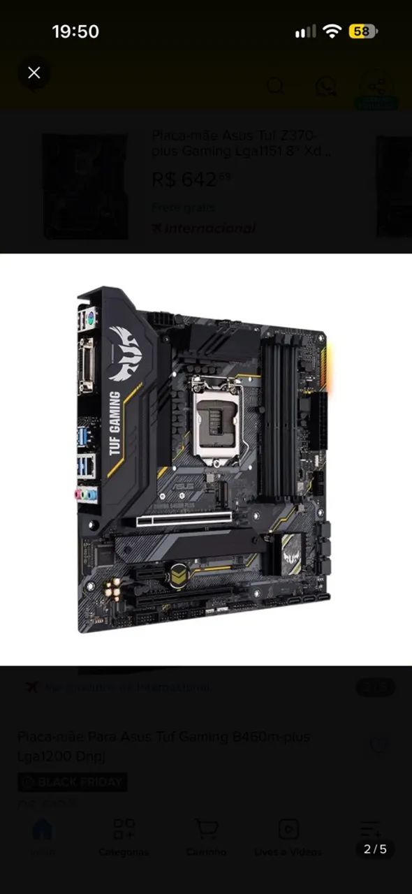 PLACA MÃE ASUS TUF B460M-PLUS