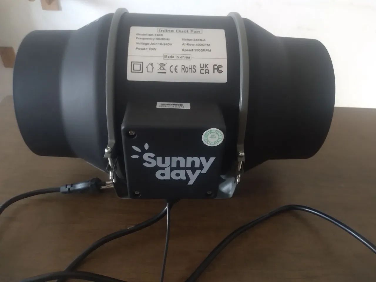 Exaustor Sunnyday para Saída de Ar + Filtro de Carvão - Foto 2