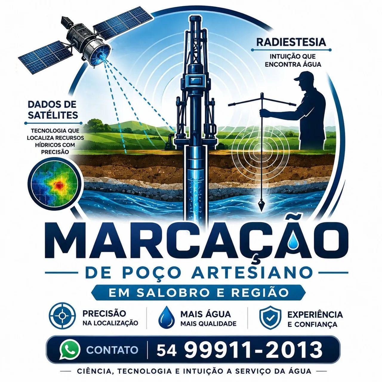 Marcação para perfuração de poços 