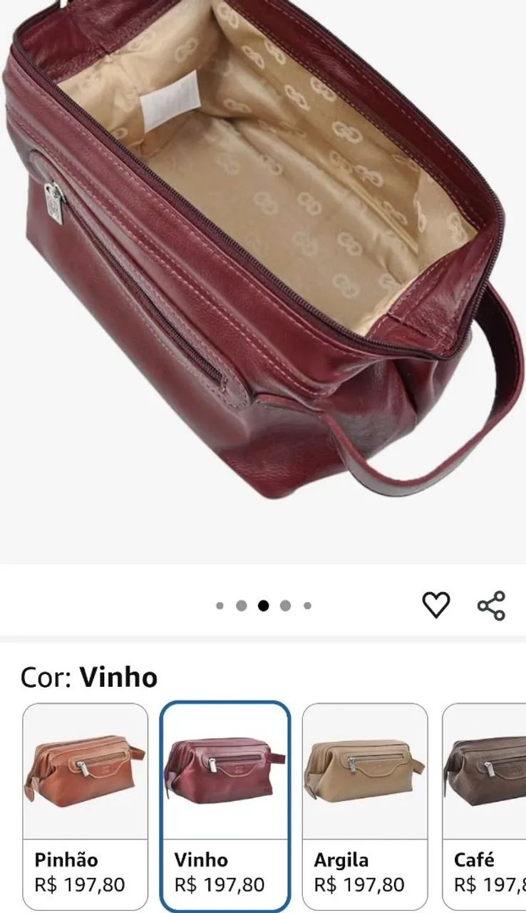 NOVA. Necessaire em couro legítimo - Foto 3