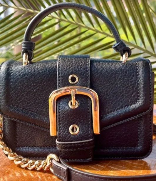 Mini Bag couro preta da marca WJ Acessórios - Foto 2
