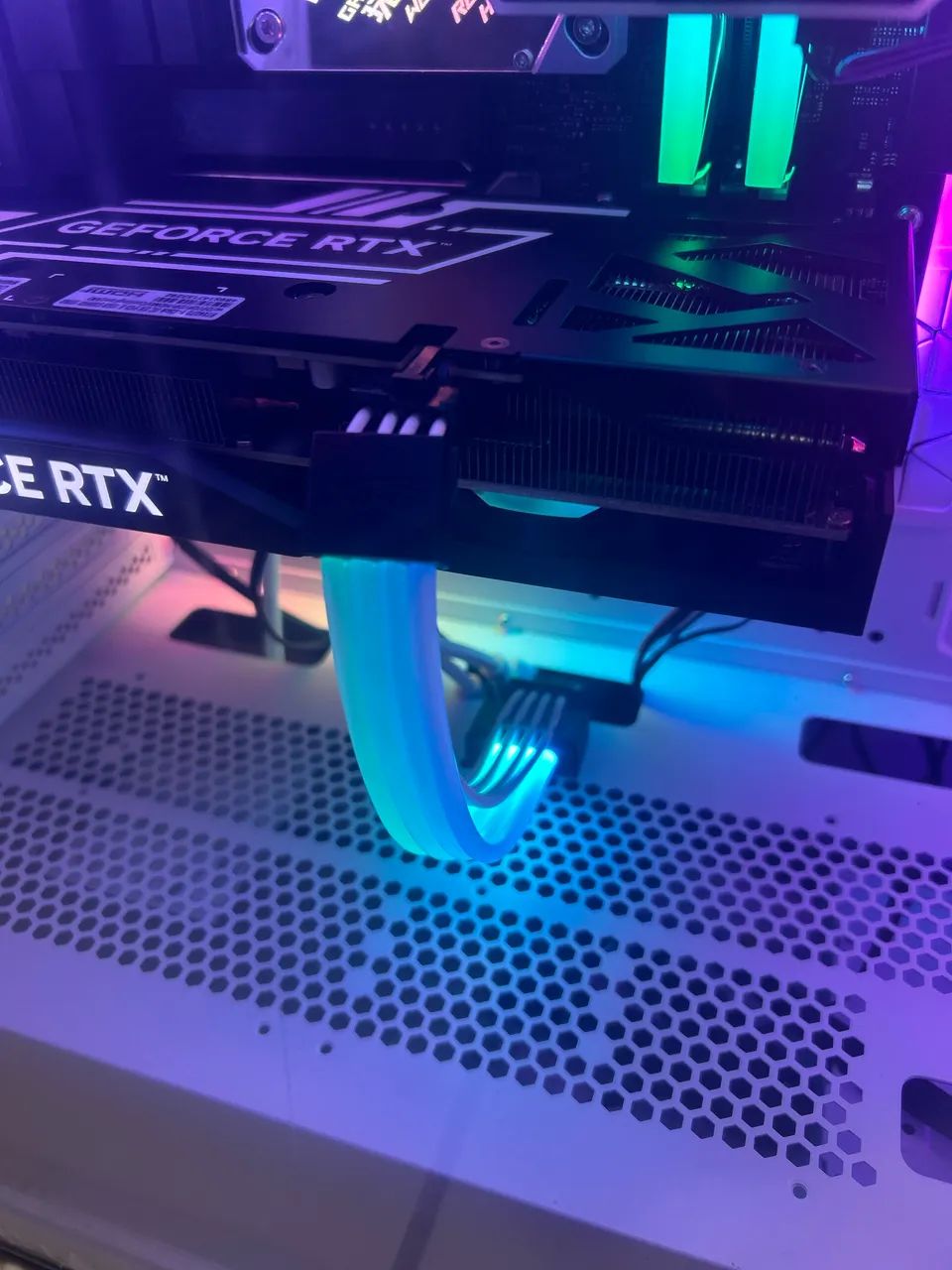 Cabo Sleeved XPG ARGB GPU | Extensor Placa de Vídeo RGB TOP - Foto 4