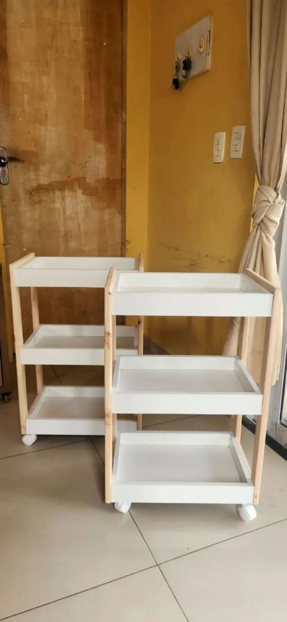Carrinho Compacto Branco/Pinus - Foto 3