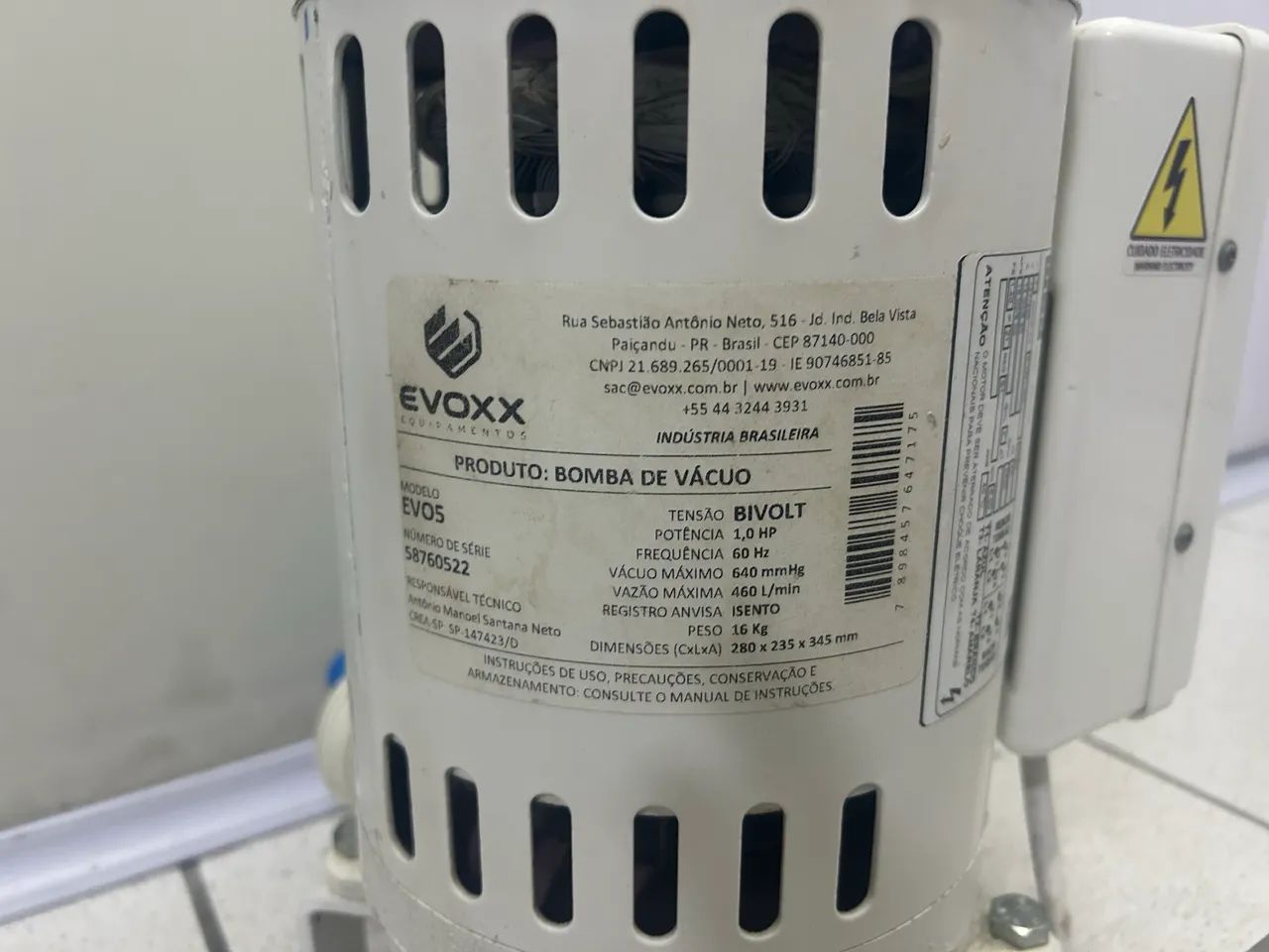 Bomba vácuo odontológica EVOXX EV05 - Foto 5