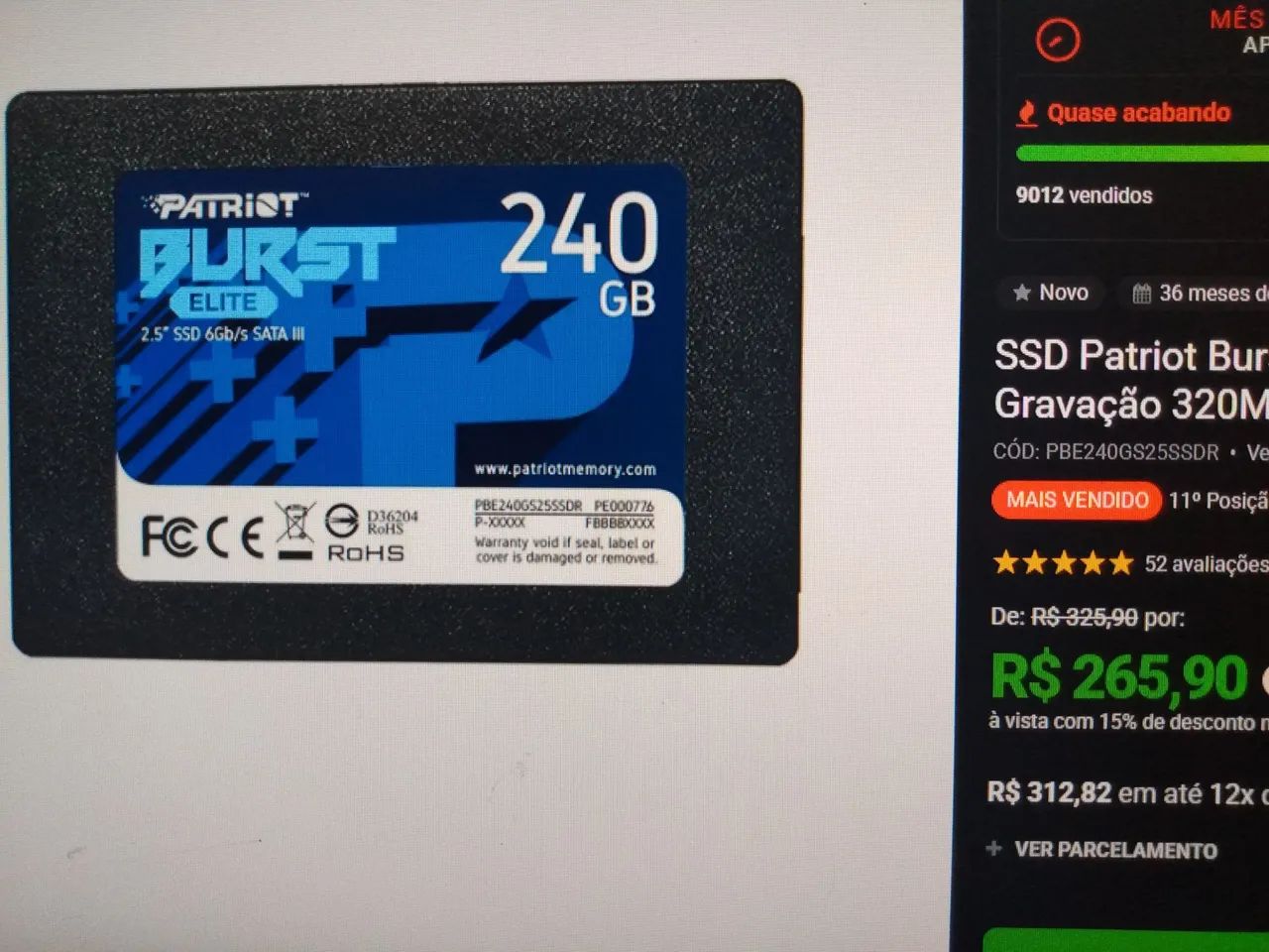 SSD sata 240gb - Foto 2