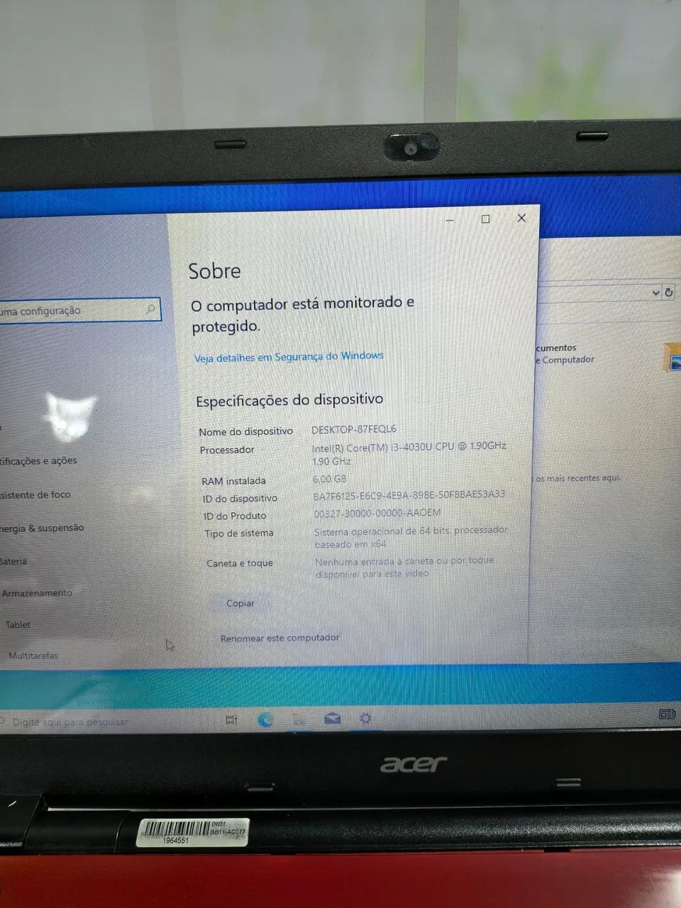 Notebook Acer i3 com ssd  - Foto 4