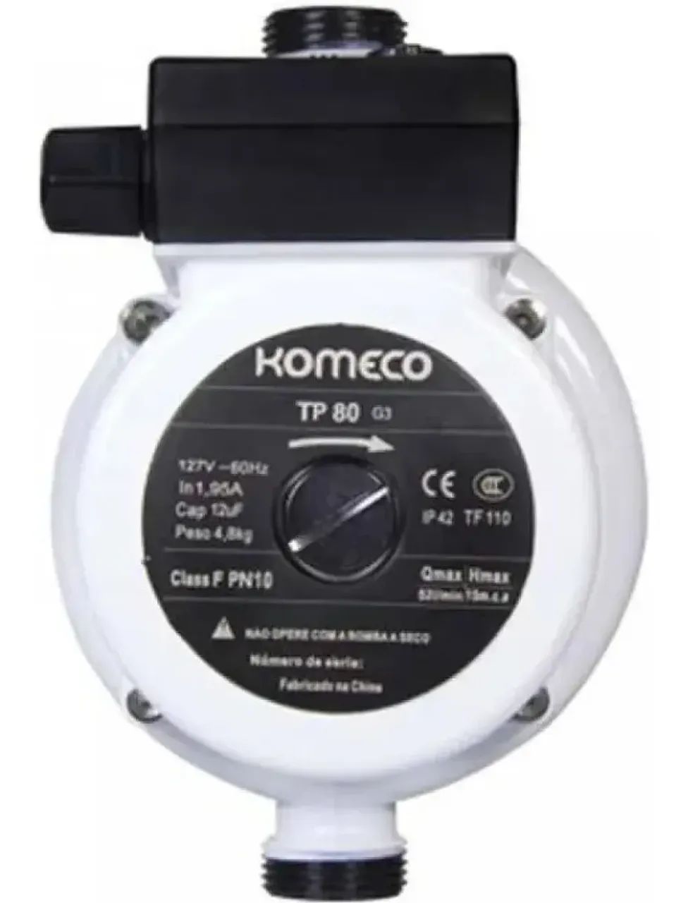 Bomba Pressurizador De Água Komeko Tp80 G4 Potencia 248w 127v - Foto 2