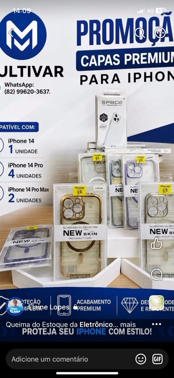Vendendo todas as capas iPhone 