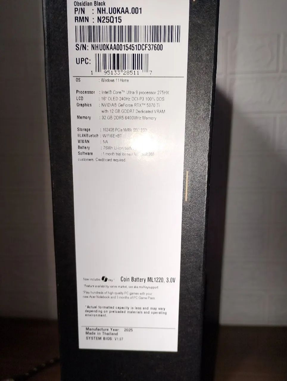Notebook Acer Predator Core Ultra 9 - Foto 5