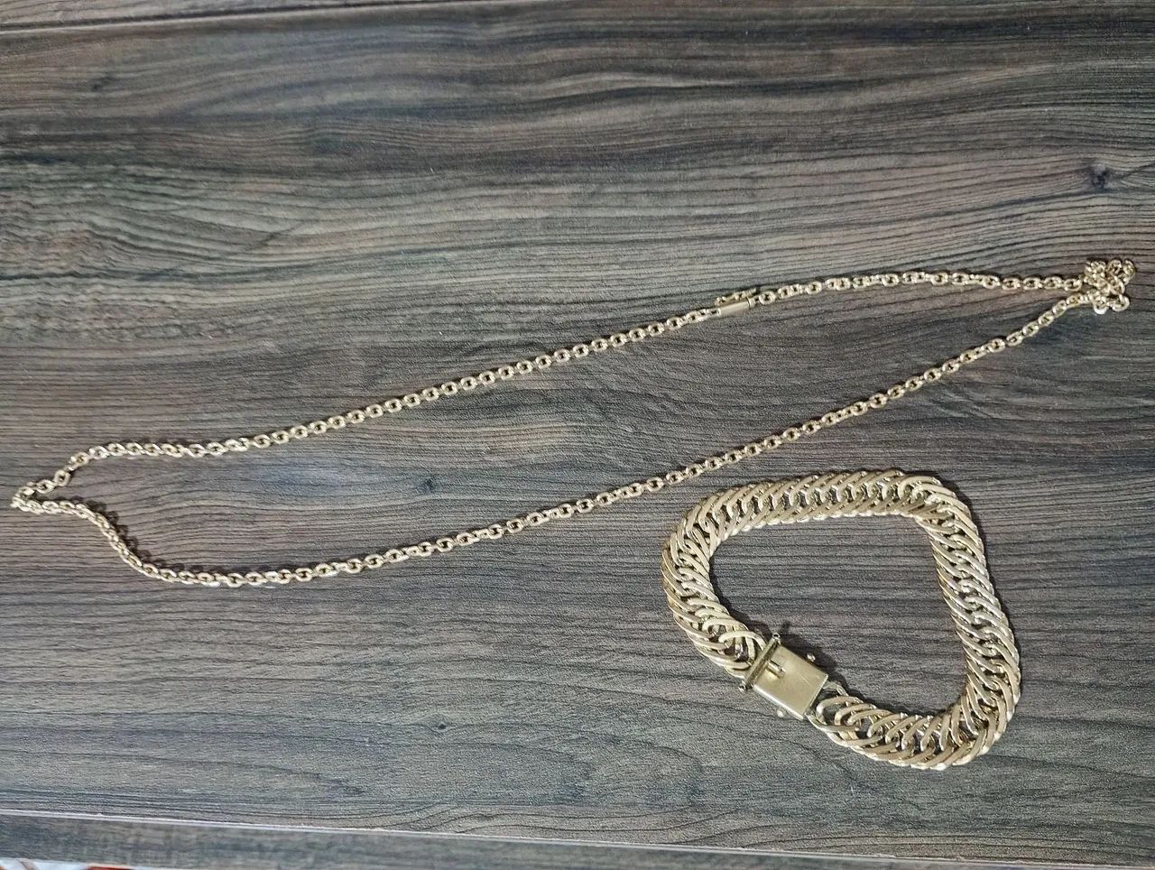 Kit cordão e pulseira moeda antiga  - Foto 3
