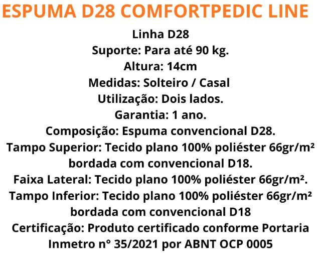 Colchão Solteiro Espuma D28 - Foto 2