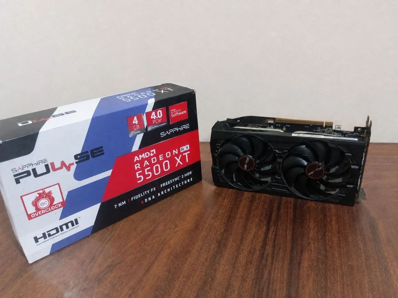 PLACA DE VIDEO RX5500XT 4GB SAPPHIRE PULSE