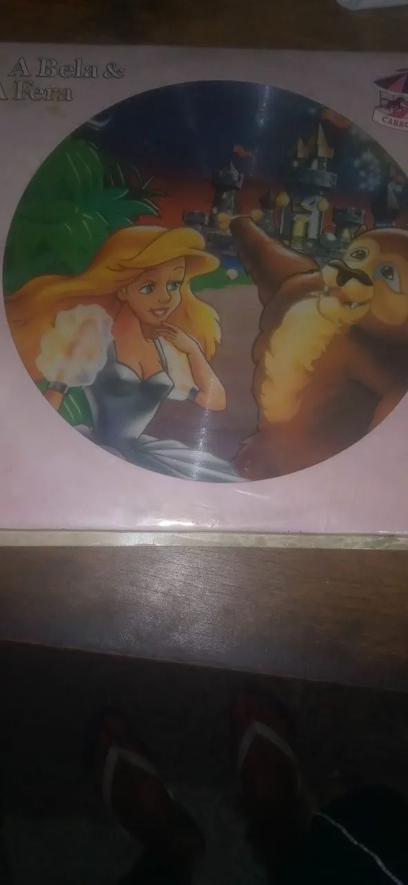 Disco vinil a bela e a fera personalizado