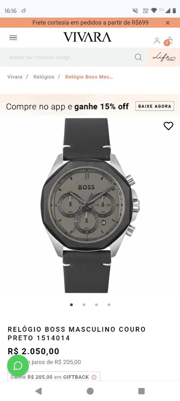 Relógio Boss 41mm