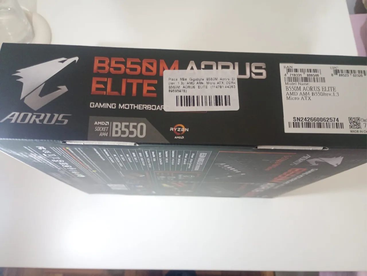 Placa Mãe Gigabyte B550 Aorus Elite - AM4 (nova) - Foto 2