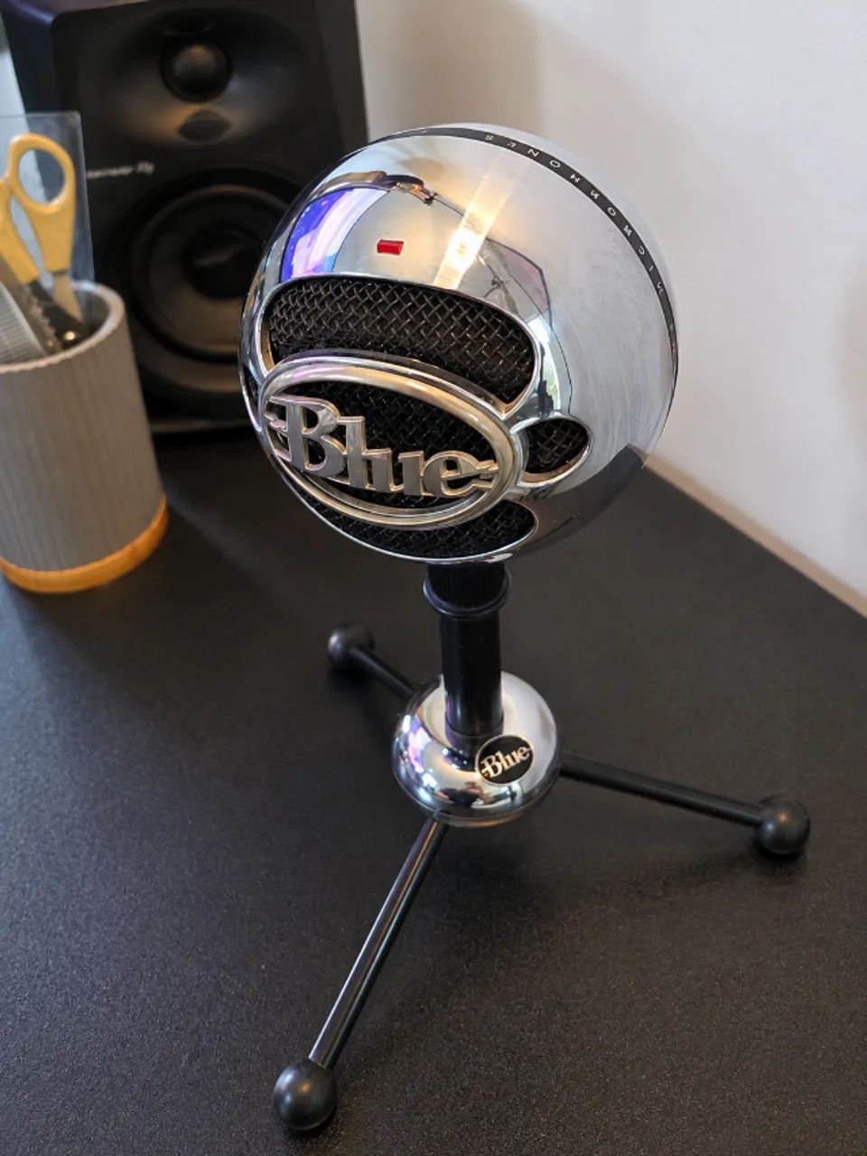 Microfone Blue Snowball USB Cromado com Tripé Original - Foto 5