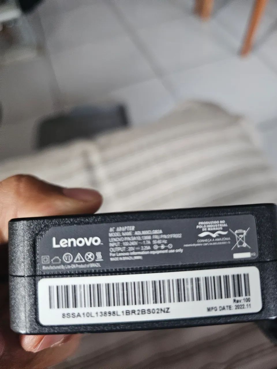 Fonte Lenovo Notebook 20v 3,25A - Foto 3