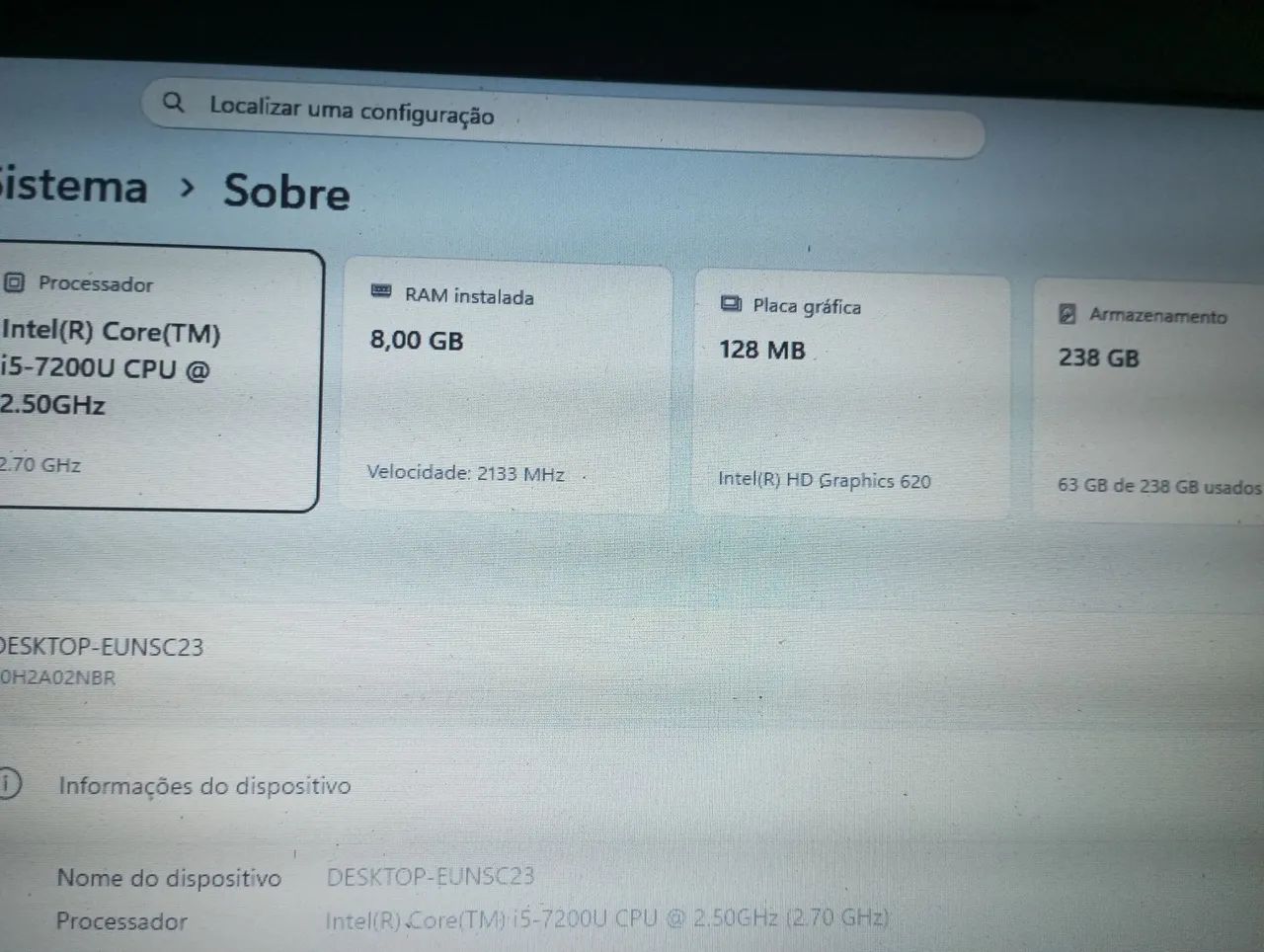 Notebook Lenovo I5
