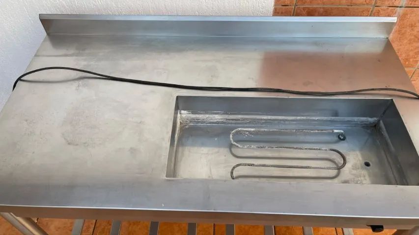 Bancada Aquecida em Aço Inox Para Molhos e Alimentos + Espaço de Montagem - Foto 2