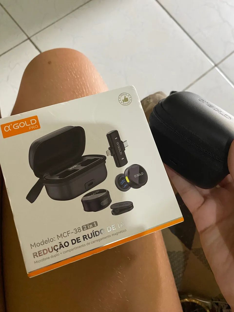 Microfone GOLD pro MCF-38 2 em 1  - Foto 2