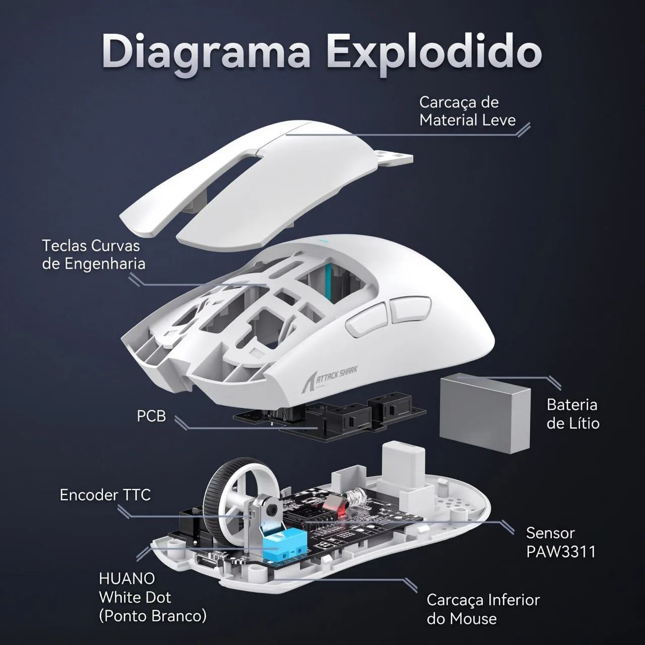Mouse Attack Shark X11 - Foto 4
