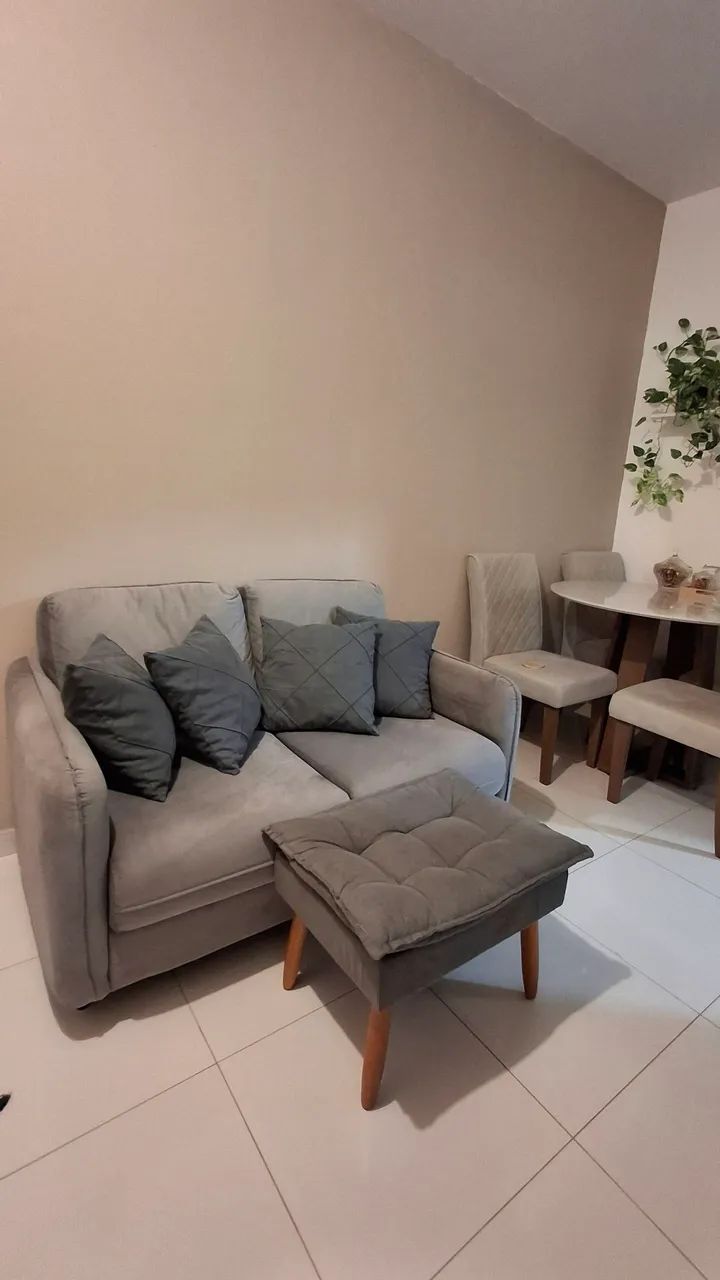 Sofá de 2 lugares cinza escuro - Foto 4