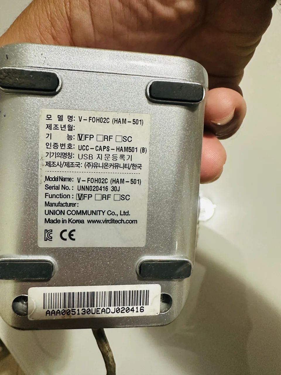 Leitor Biométrico Digital Virdi FOH 02 - Foto 2